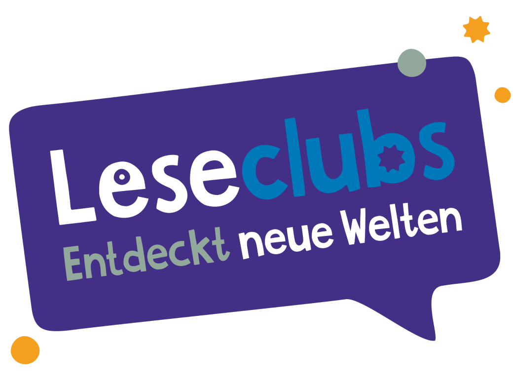 Logo mit Sprechblase 'Leseclubs entdeckt neue Welten' (c) Stiftung Lesen Logo mit Sprechblase 'Leseclubs entdeckt neue Welten'