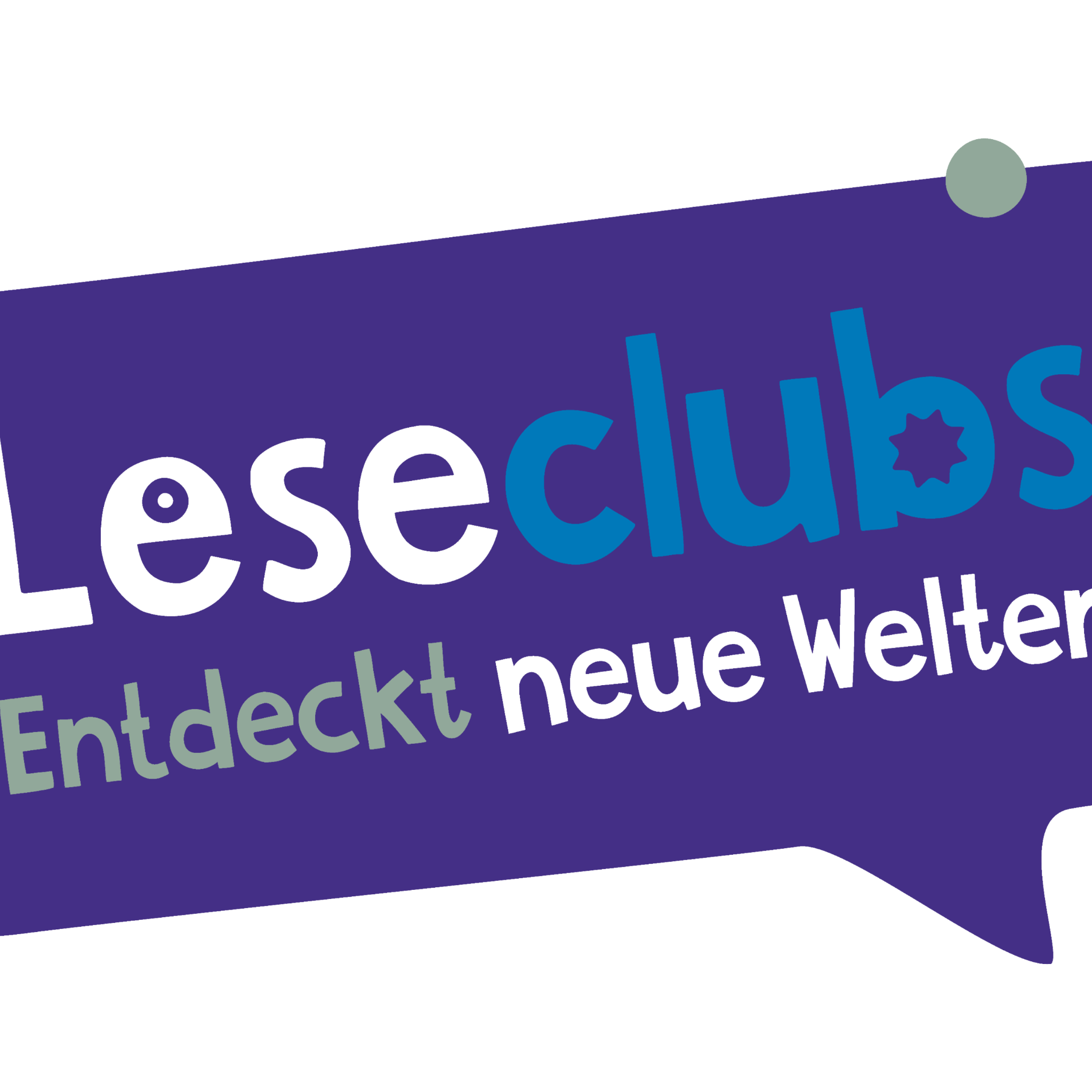 Logo mit Sprechblase 'Leseclubs entdeckt neue Welten' (c) Stiftung Lesen Logo mit Sprechblase 'Leseclubs entdeckt neue Welten'