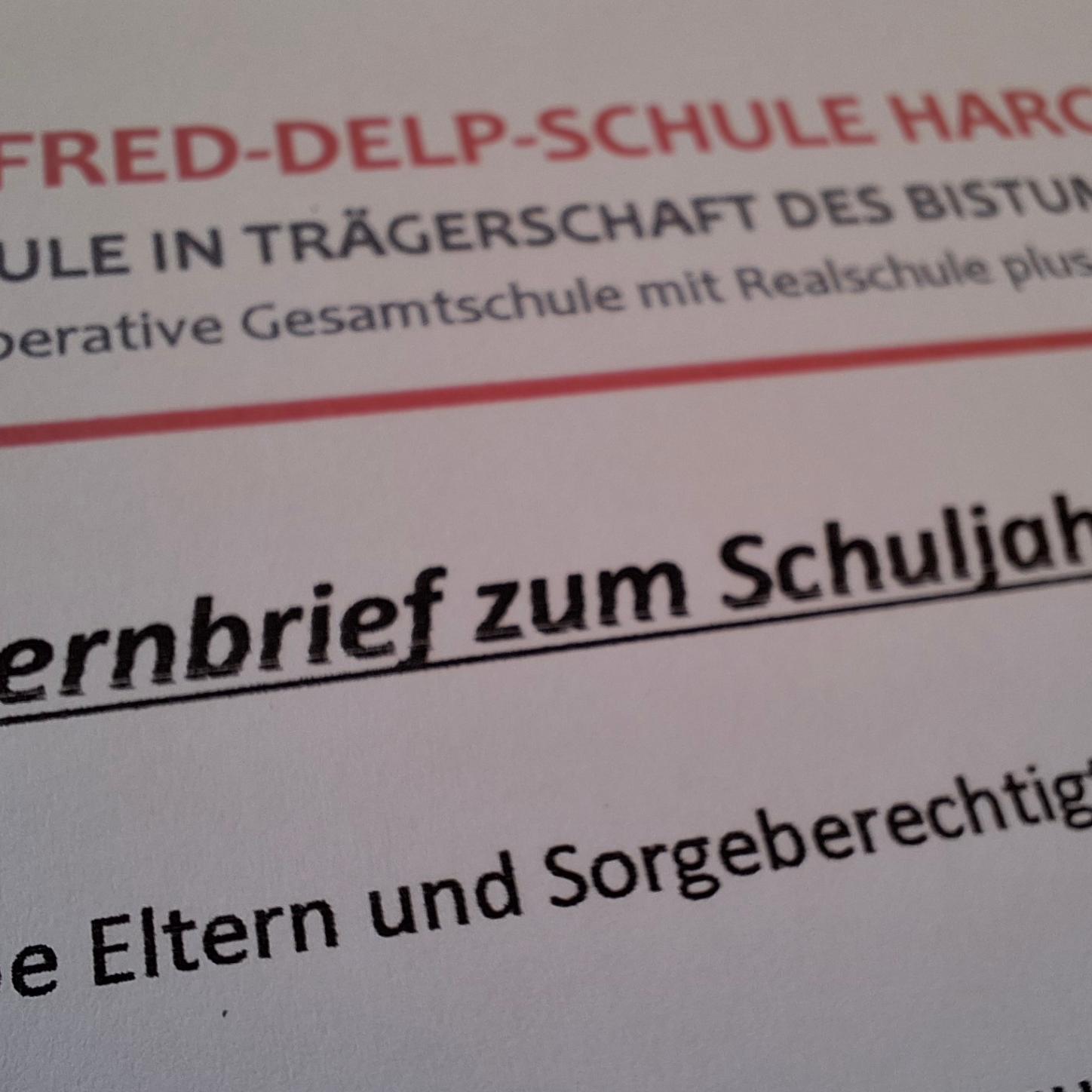 Bild des Briefkopfes des Elternbriefes