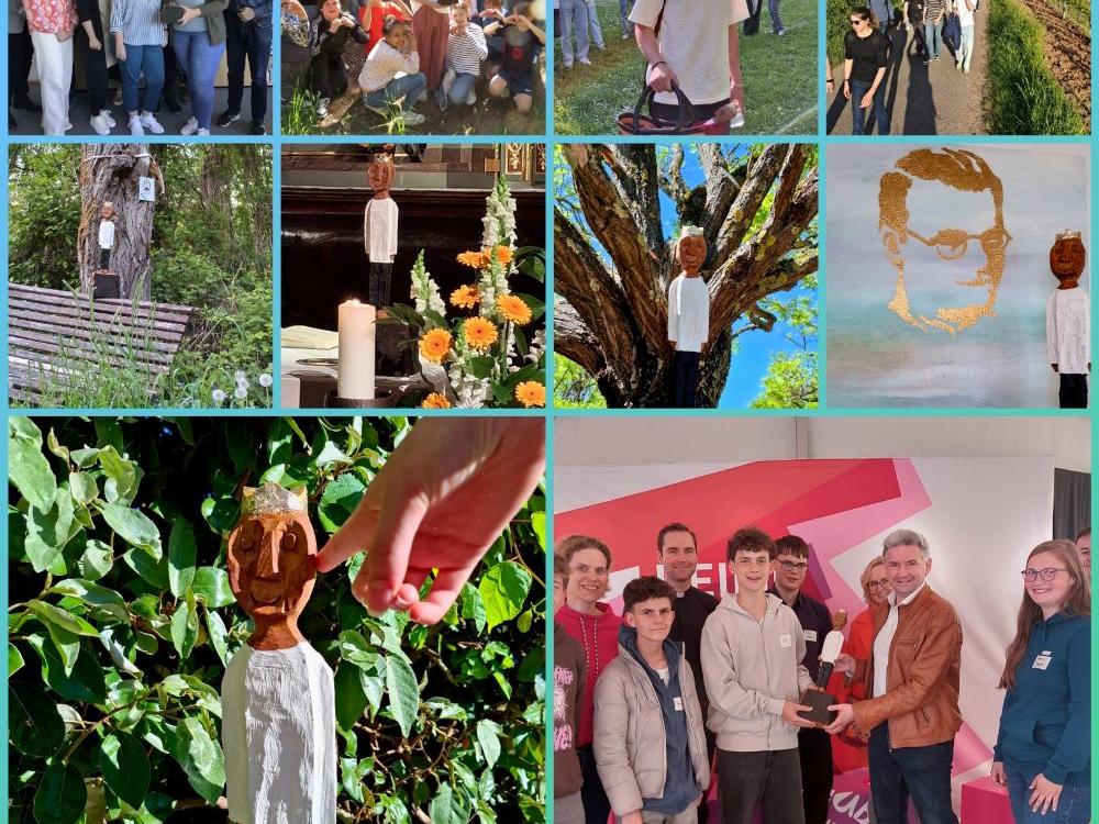 Collage mit Bildern vom König