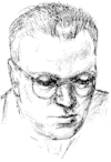 Zeichenporträt von Alfred Delp